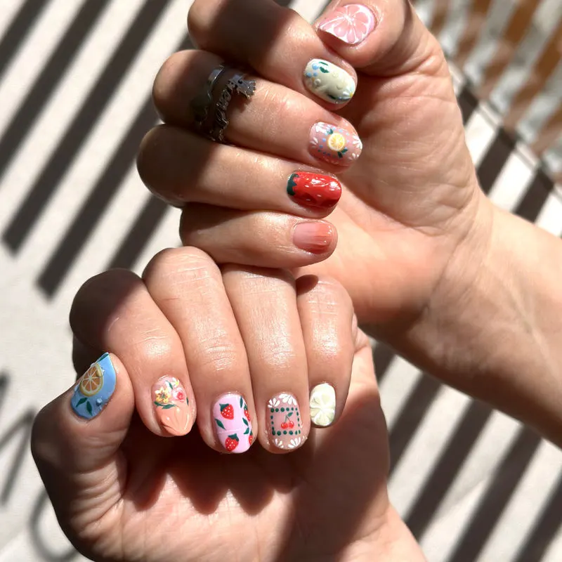 Mix-and-match nail art