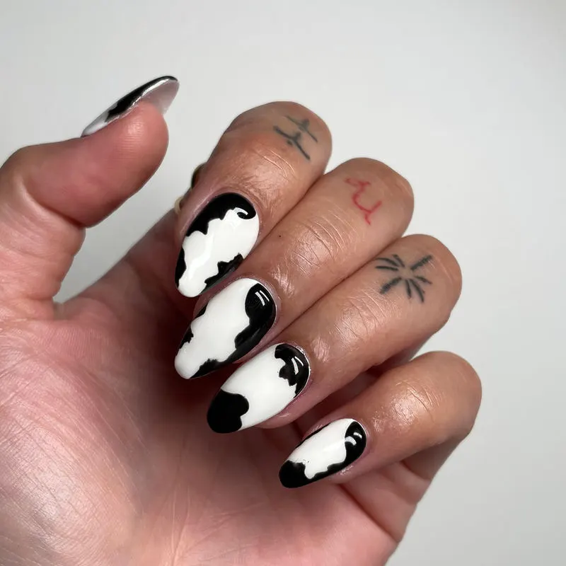 Black and white cow print