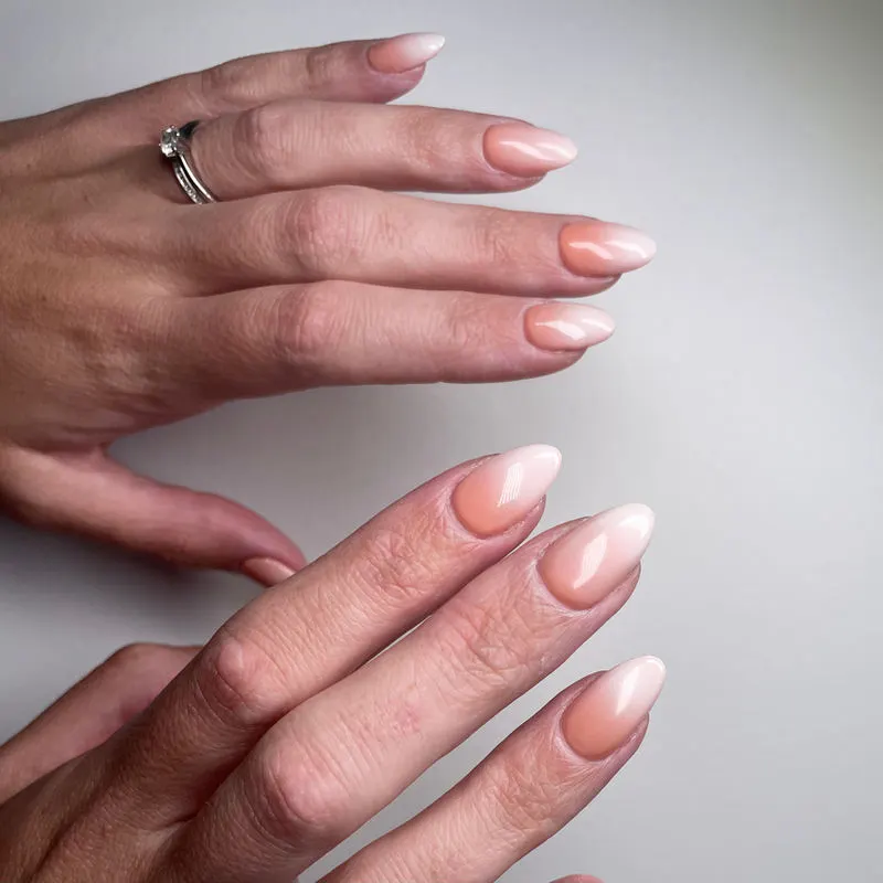 Natural nude almond nails